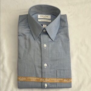 Roundtree & Yorke Blue Dress Shirt Classic Style